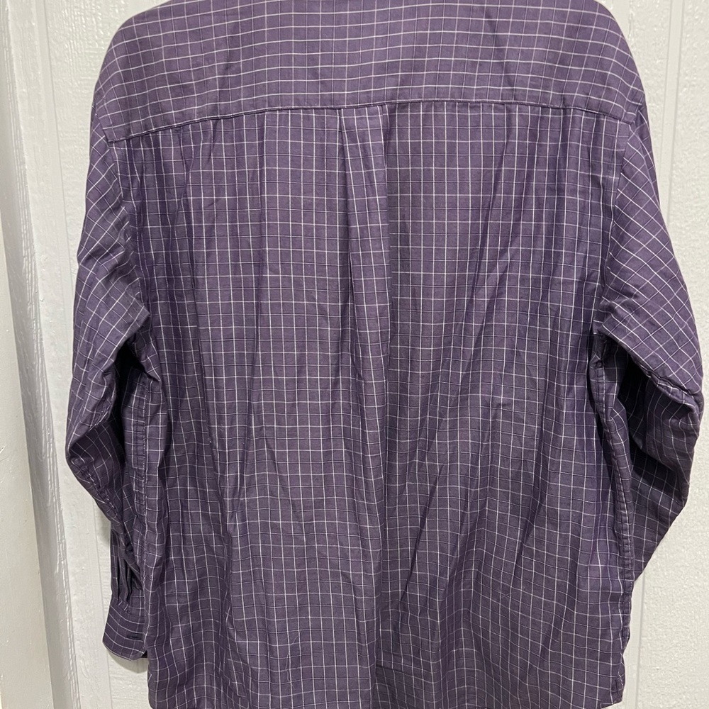 GUC ARROW size xl purple long sleeve button up dress shirt - Picture 3 of 3